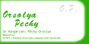 orsolya pechy business card