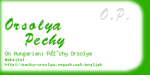 orsolya pechy business card